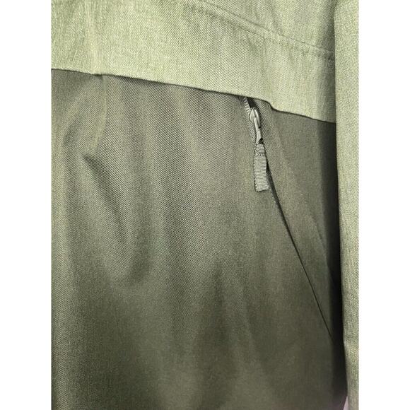 DIP Unisex Color Block Green Pullover Hooded Rain Jacket Wind Breaker Sz. Medium - Picture 3 of 6